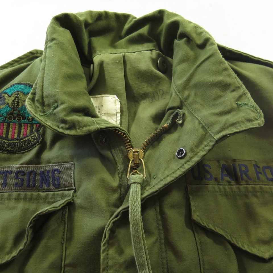 Vintage 80s M-65 Field Jacket XS Short Military USAF Tactical Fighter ...