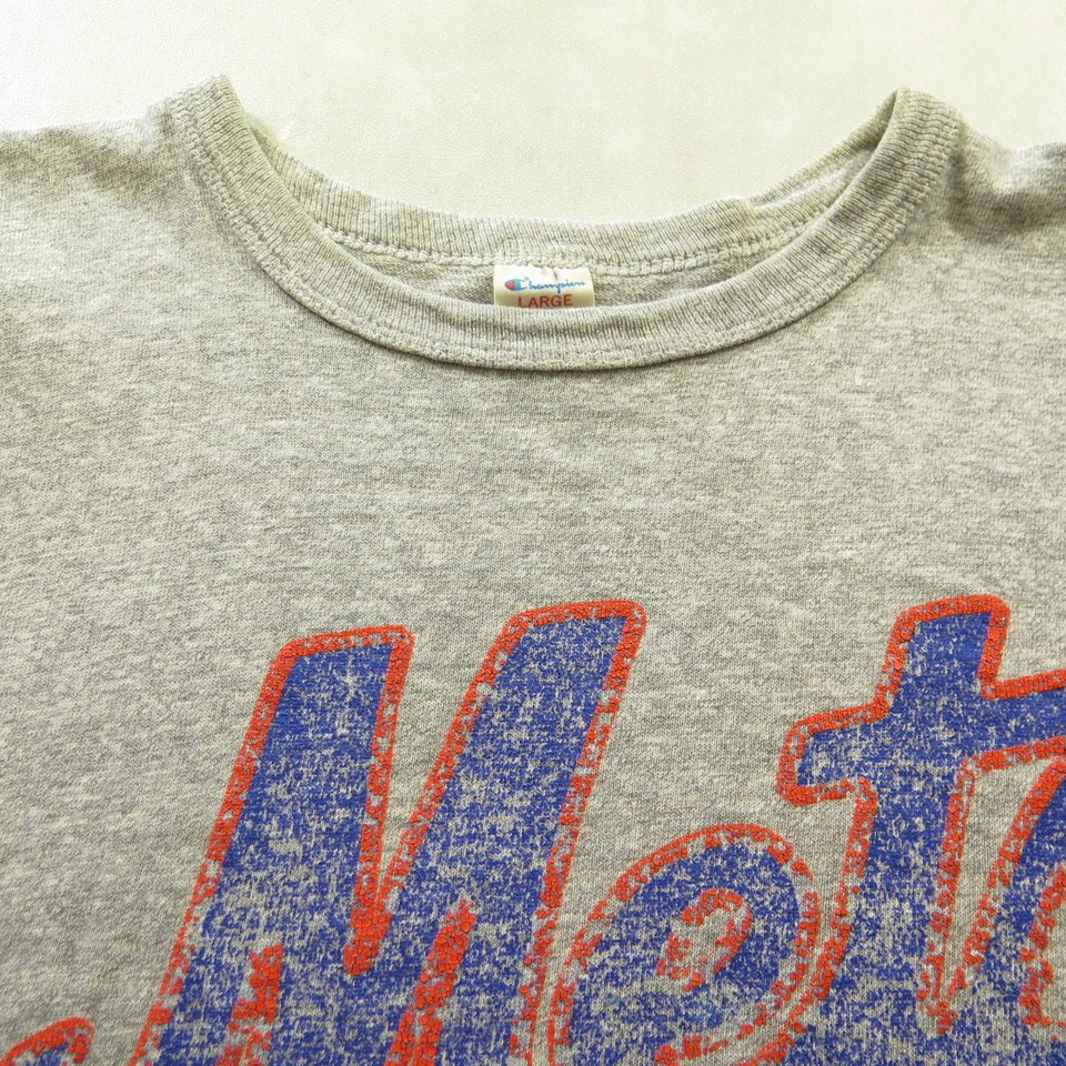 Vintage 80s New York Mets Champion T-Shirt Mens L Baseball MLB USA