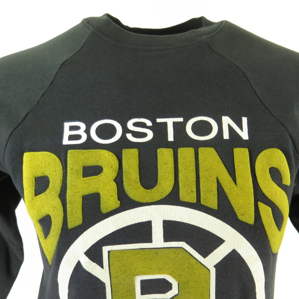 vintage Boston Bruins Sweater Adult M Black Embroidered Sweatshirt Outdoor  Mens
