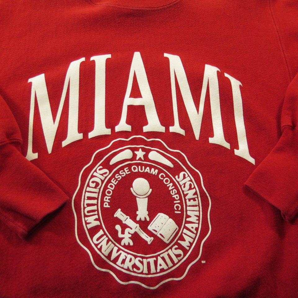 Vintage 90s Miami University Champion Sweatshirt Mens L Deadstock Reverse  Weave | The Clothing Vault