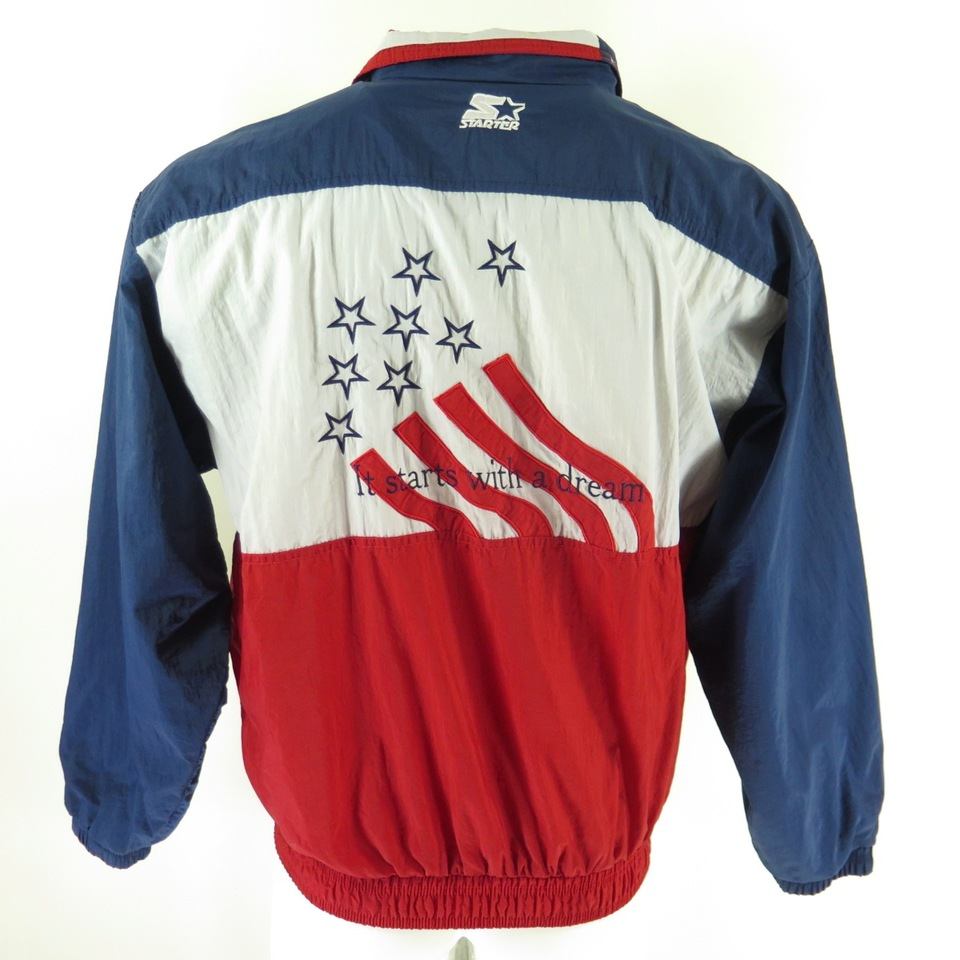 Vintage 90s USA Olympic Team Starter Jacket L Atlanta 1996 Games 