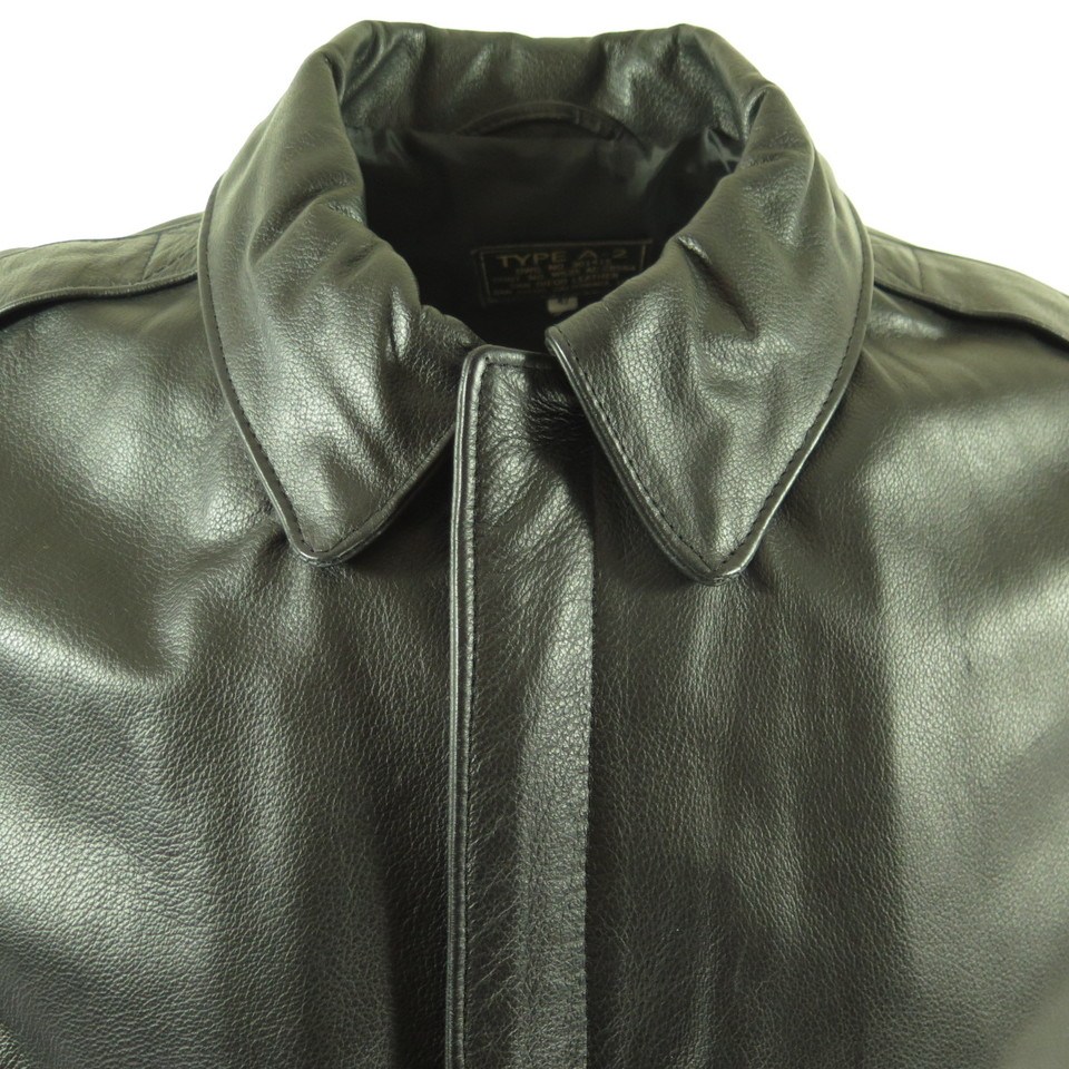 Vintage 90s Type A-2 Flight Leather Jacket 42 or Large Deadstock Brown San  Diego | The Clothing Vault