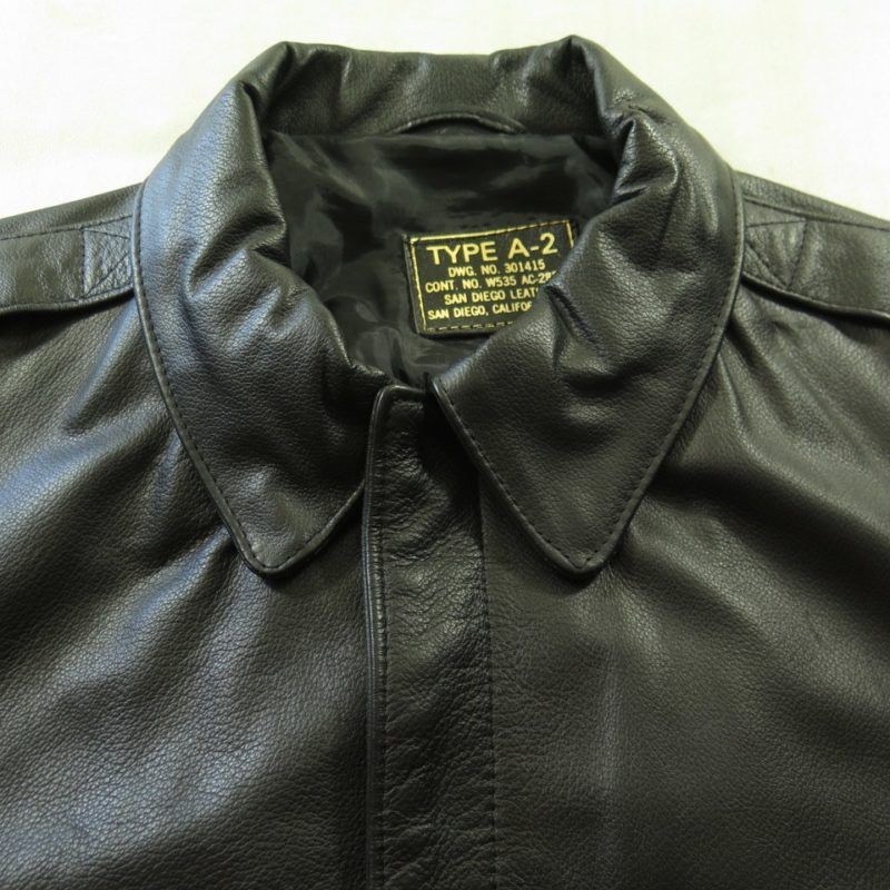 Vintage 90s Type A-2 Flight Leather Jacket 42 or Large Deadstock Brown ...