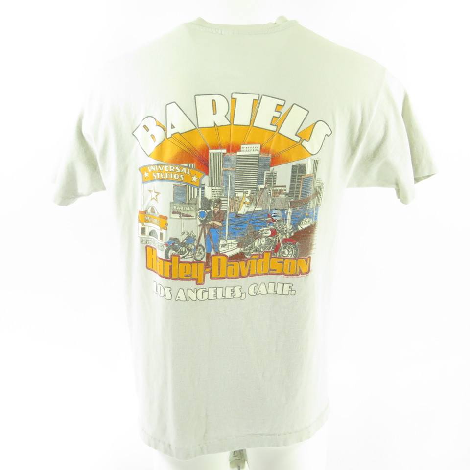 Vintage 80s Harley Davidson T-Shirt XL Hanes Shop Sunny LA California  Cotton | The Clothing Vault