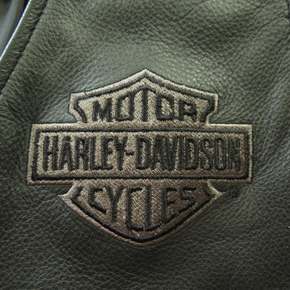 Harley Davidson Vest Mens M New Motorcycle Biker Black Leather Ride ...