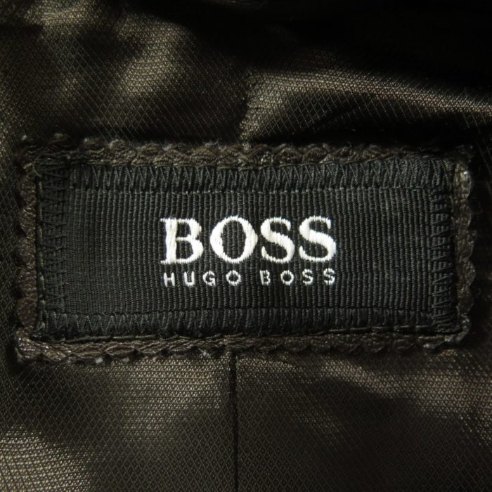 Hugo Boss Lamb Leather Sport Coat Jacket 40 R Mens New Brown Spain Made ...