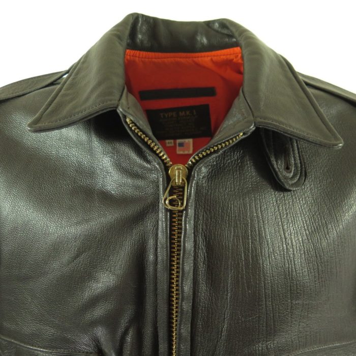 Vintage 80s Type MK1 Flight Leather Jacket Mens 44 Deadstock USA Made ...