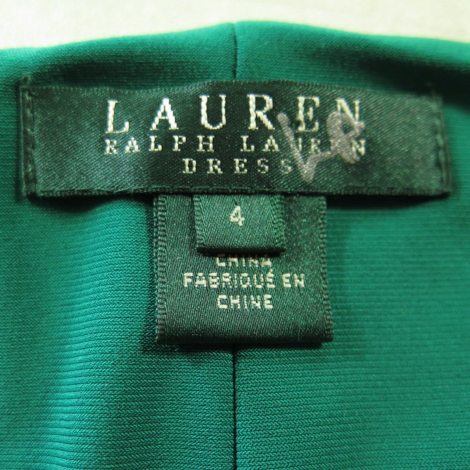 Lauren Ralph Lauren Dress Womens 4 Equestrian Elastane 5% Gold Logo ...