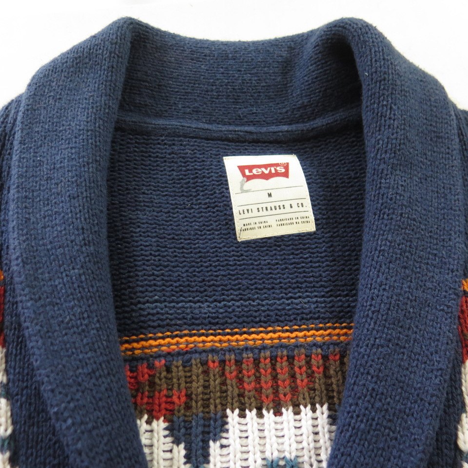 Levis Strauss Cowichan Sweater Mens M Southwestern Cardigan Toggle ...