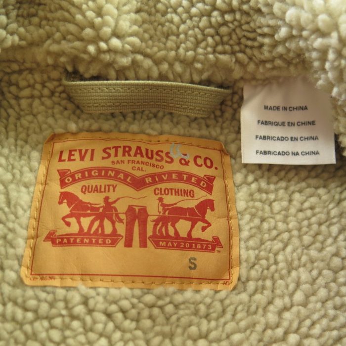 Levis Sherpa Trucker Jacket Mens S Canvas Corduroy Fleece Beige | The  Clothing Vault