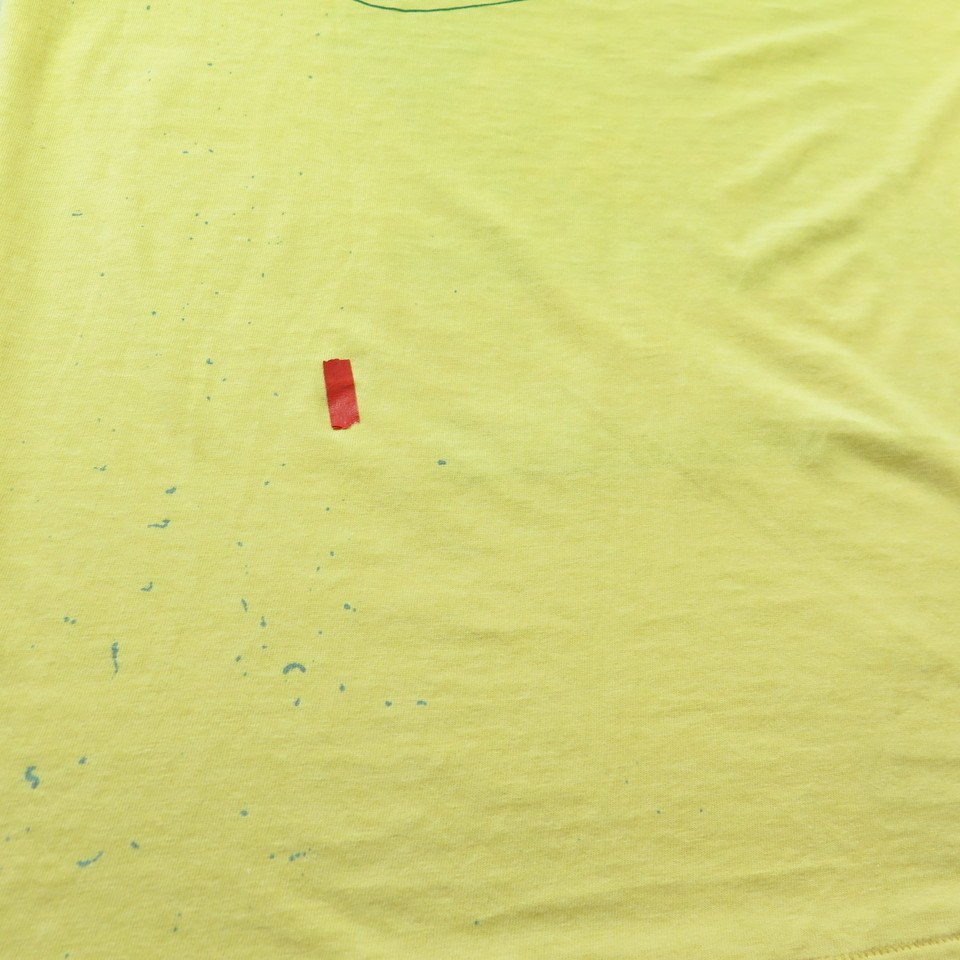 Vintage 80s Tampa Gasparilla Marathon T-shirt Mens L Yellow Nike Swoosh ...