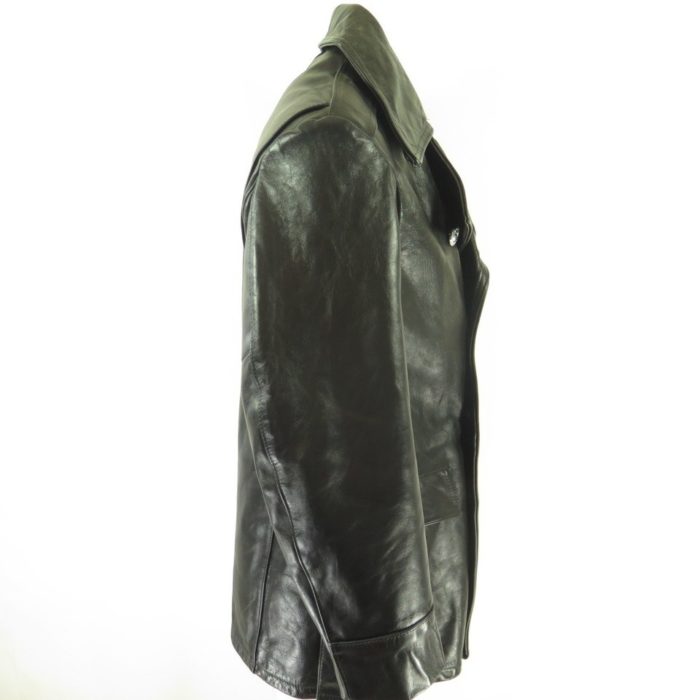 Vintage 60s Philadelphia Police Leather Jacket Coat Medium Deadstock ...
