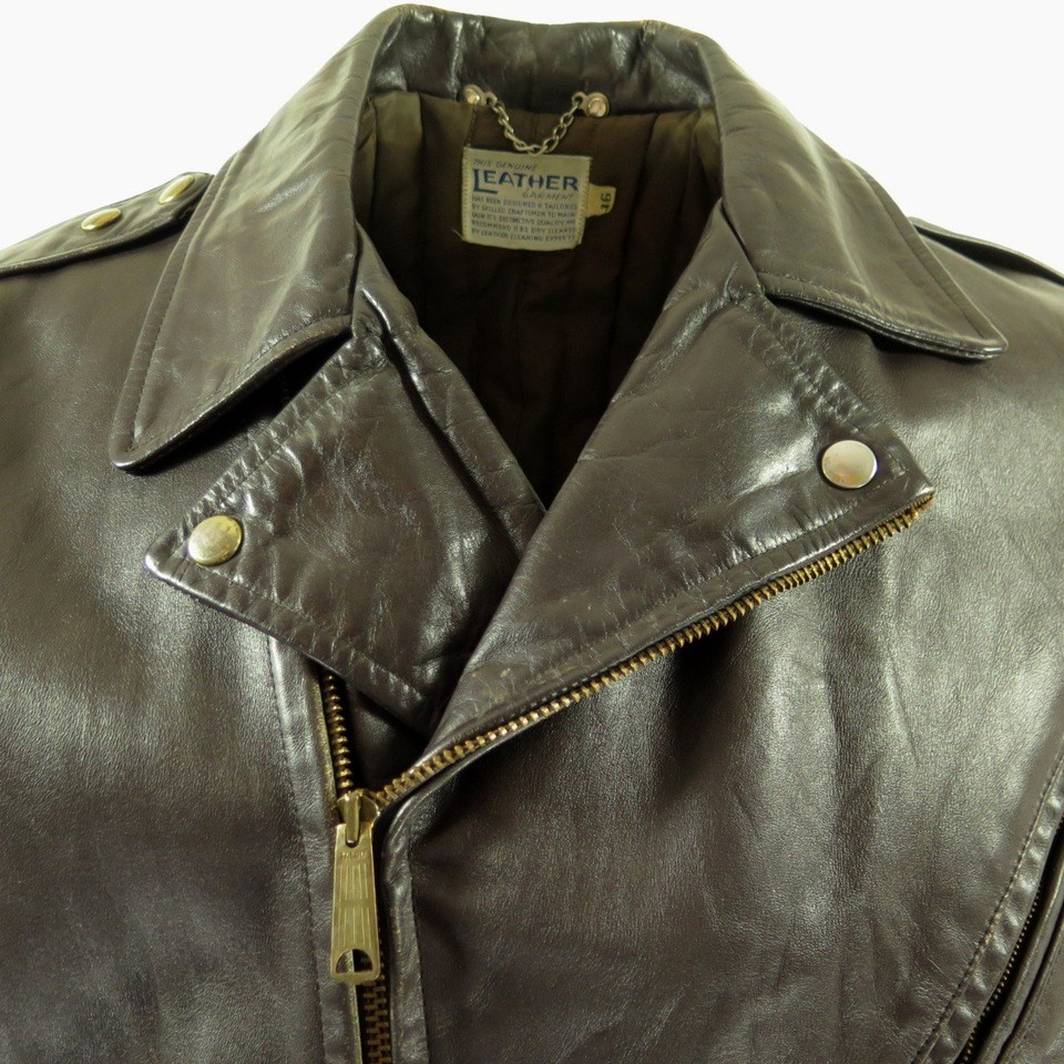 バイクウェア・装備 50s vintage RIDERS jacket TALON ZIP Rare-Vintage 50s Black Leather Motorcycle Jacket Talon