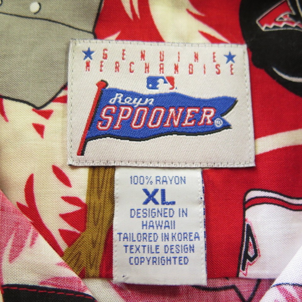 Vintage BOSTON RED SOX MLB Reyn Spooner Rayon Hawaiian Shirt XL