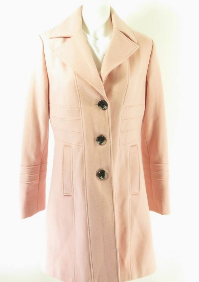 Worthington Overcoat Womens M New Coat Pink Wool Single Breasted | The  Clothing Vault