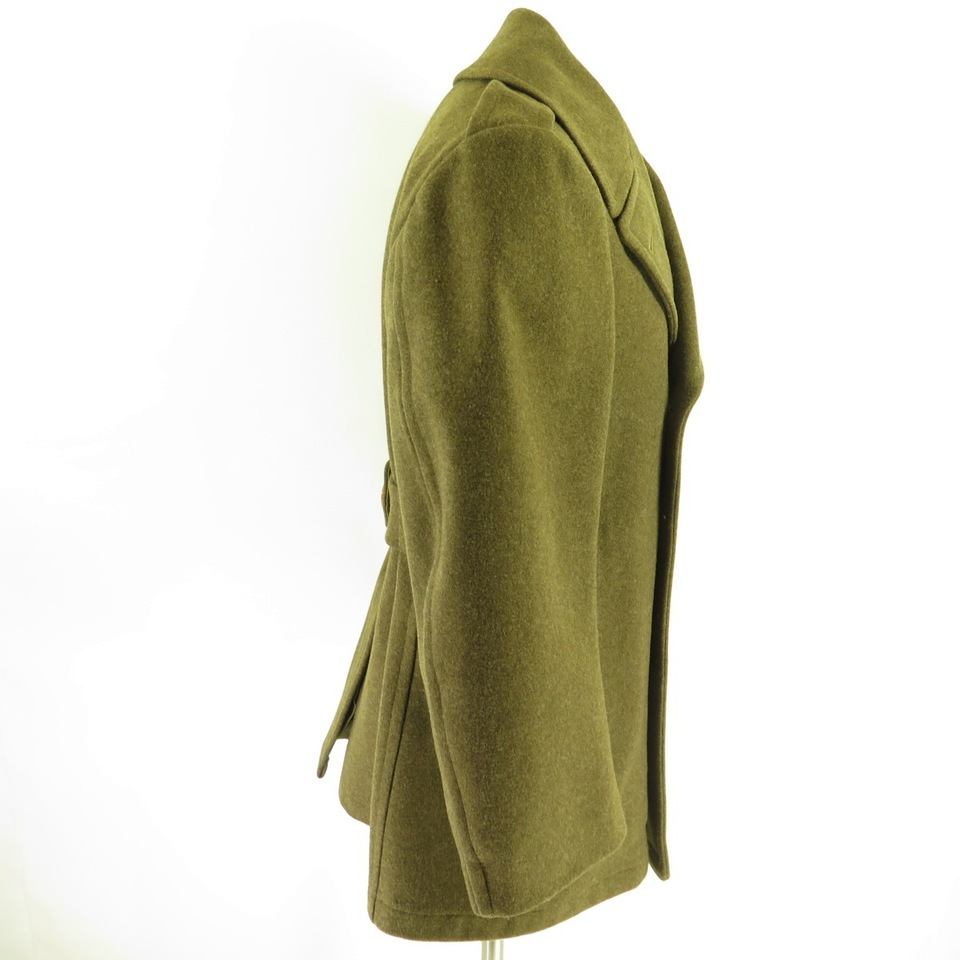 Vintage 30s Mackinaw Overcoat Mens 38 Deadstock Military D Pockets Wool ...