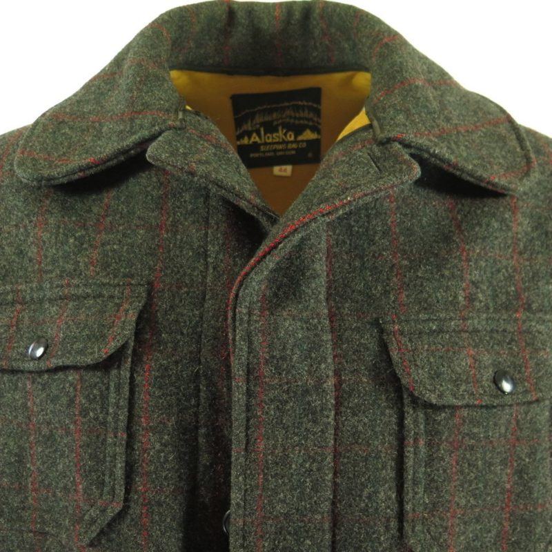 Vintage 40s Mackinaw Coat Mens 44 Hunting Plaid Wool USA Alaska ...