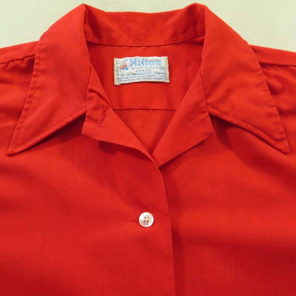 Vintage 60s Hilton Bowling Shirt 36 Small Red The So What Ohio