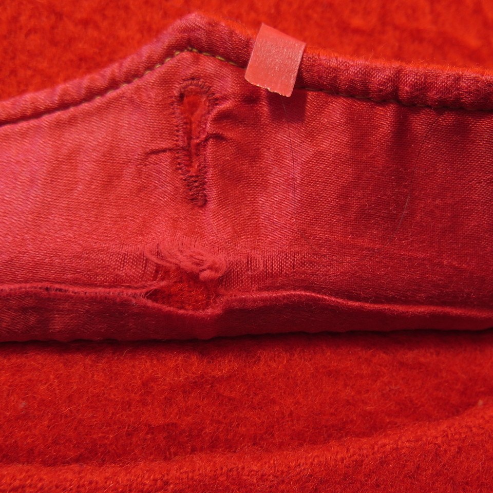 Vintage 60s Hudsons Bay Point Blanket Jacket Large England Red Wool ...