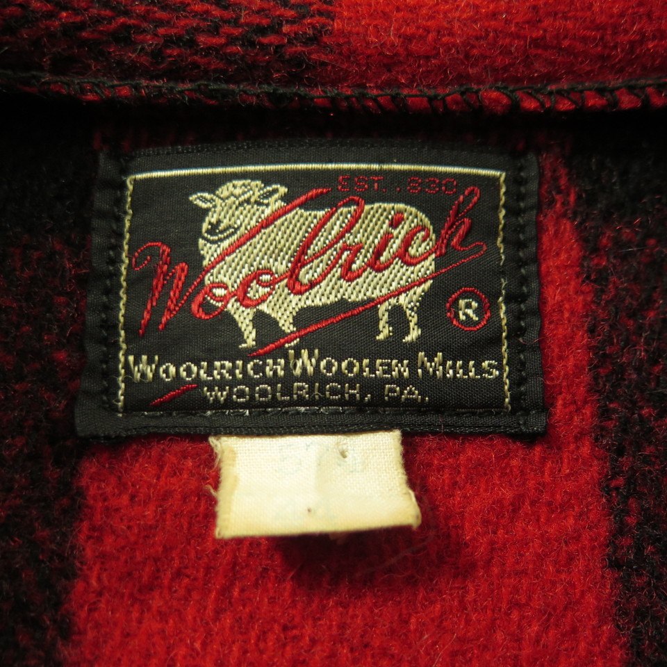 Vintage 50s Woolrich Mackinaw Cruiser Jacket Mens 44 D Pockets Buffalo ...