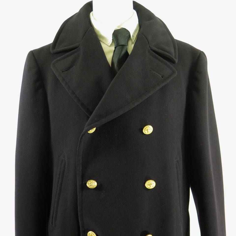 Vintage 50s Navy Peacoat 44 Gold Buttons Coat Naval Clothing Depot 8 ...