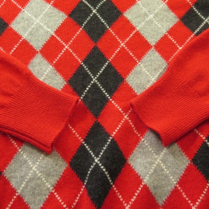 60s-Alan-Paine-argyle-plaid-cardigan-sweater-H88I-8