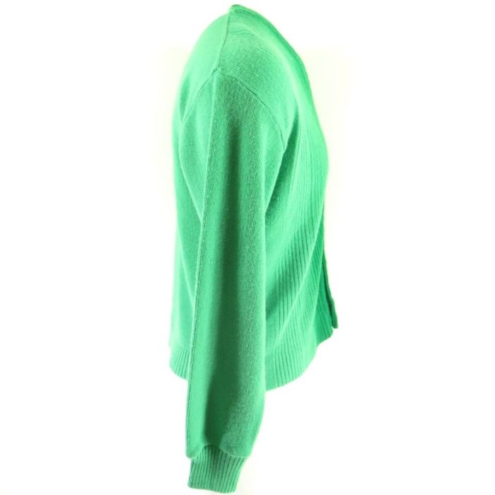 60s-Carigan-sweater-green-virgin-orlon-acrylic-H87K-4