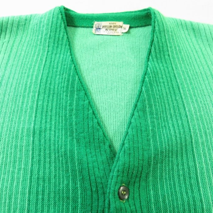 60s-Carigan-sweater-green-virgin-orlon-acrylic-H87K-7