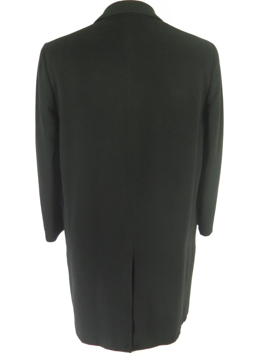 Vintage 60s 100% Cashmere Overcoat Coat Mens 44 Black Union Made Soft ...