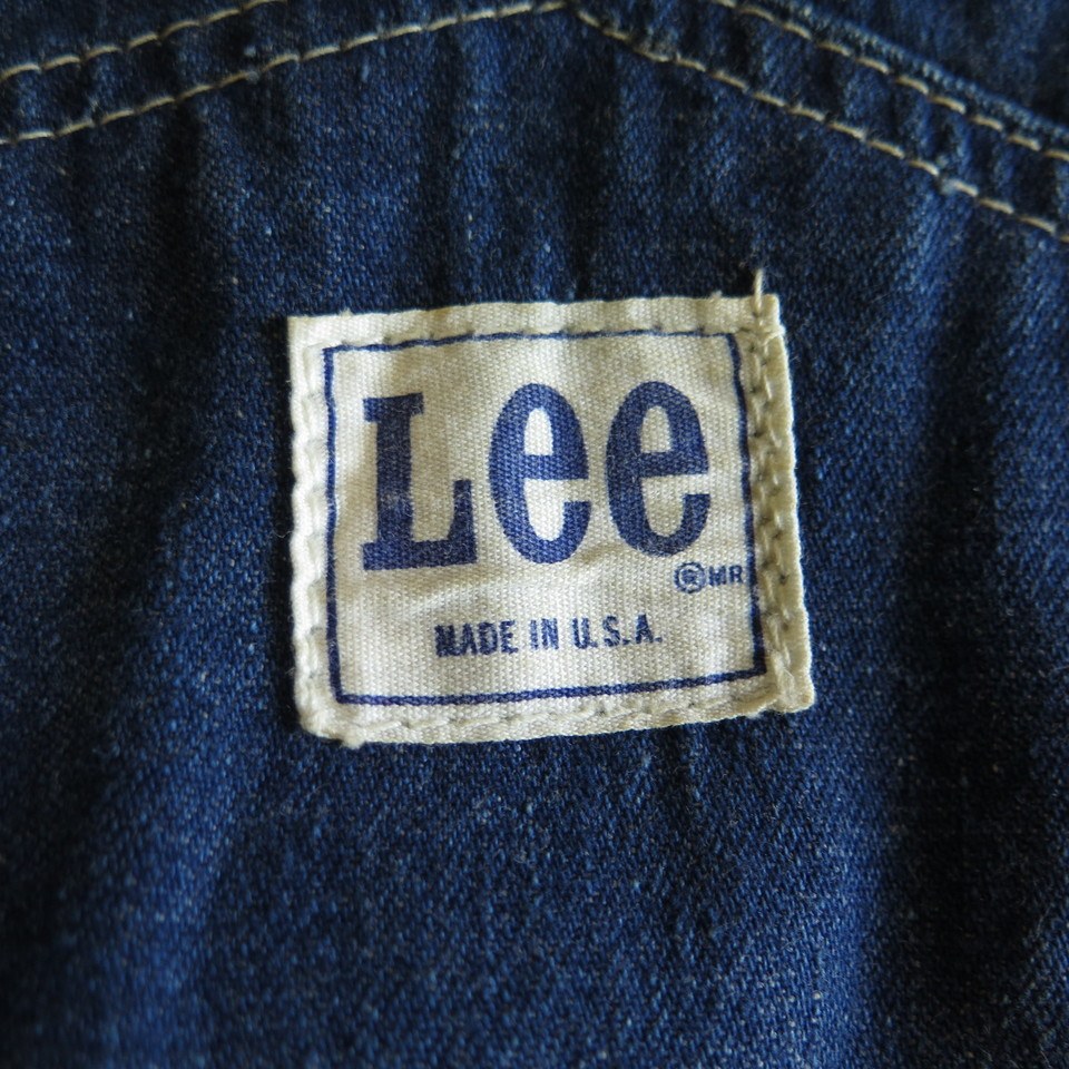 Vintage 70s Lee Denim Overalls Mens 42 x 30 Work Chore Broken In ...