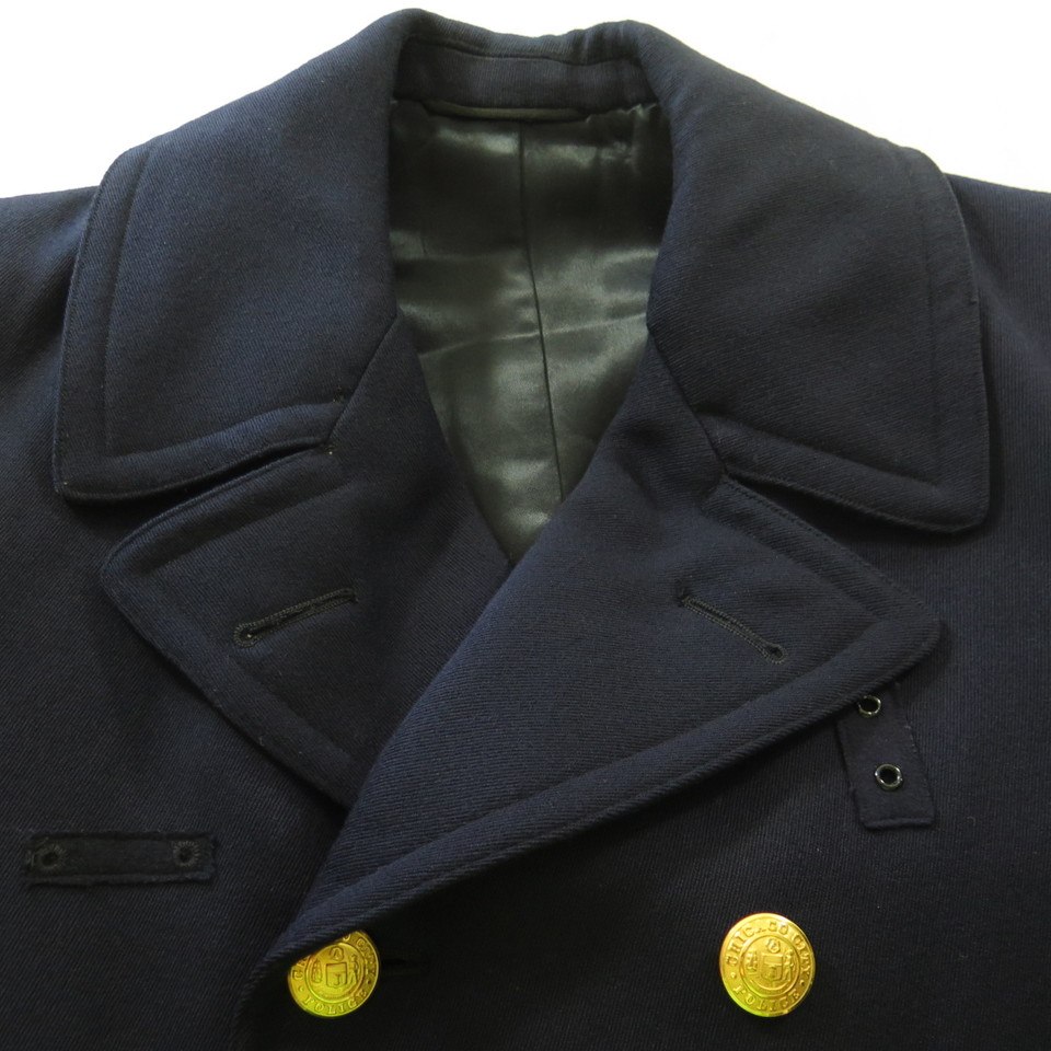 Vintage 60s Chicago Police Uniform Pea Coat 40 Medium Union Made ...