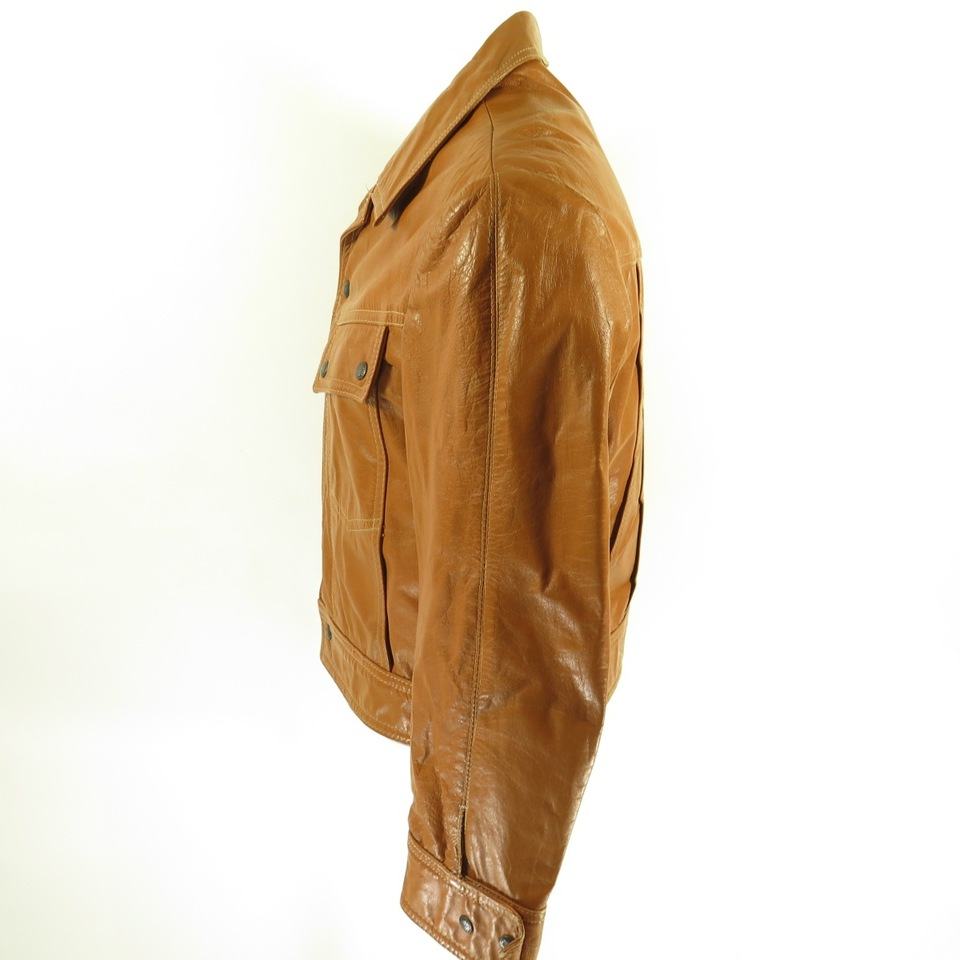 Vintage 60s Boho Brown Leather Jacket Mens 42 Woodstock Style | The ...