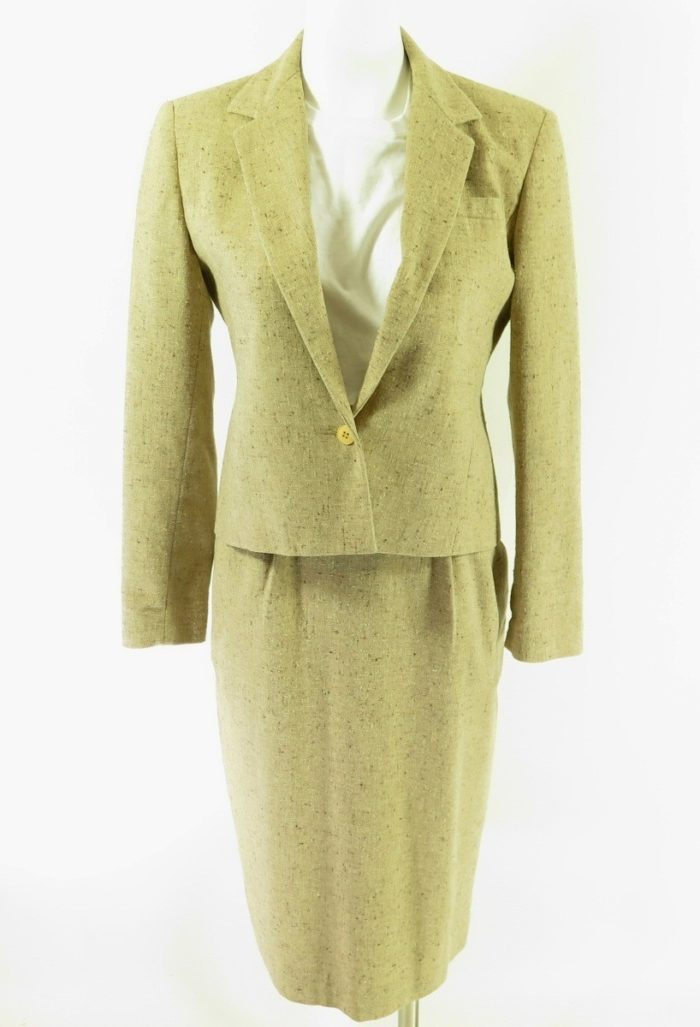 60s-nubby-fleck-2-piece-skirt-suit-womens-H90A-1