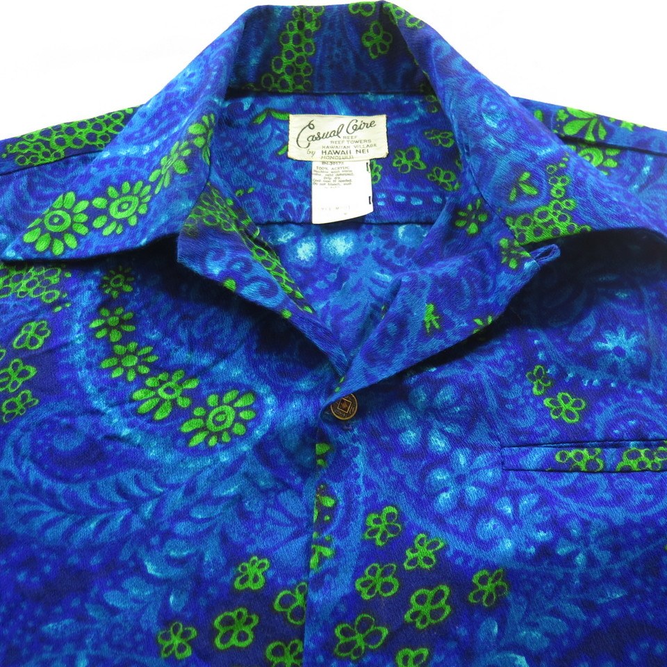 Vintage 60s Paisley Hawaiian Shirt Mens M Deadstock Hawaii Nei Chinese ...