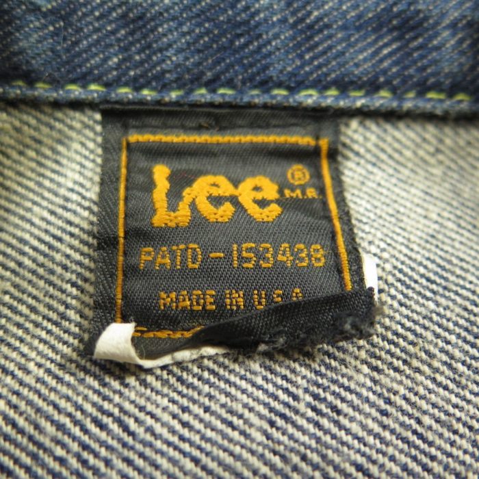 Vintage 70s Lee Denim Trucker Jacket Medium Indigo Blue USA Made Retro ...