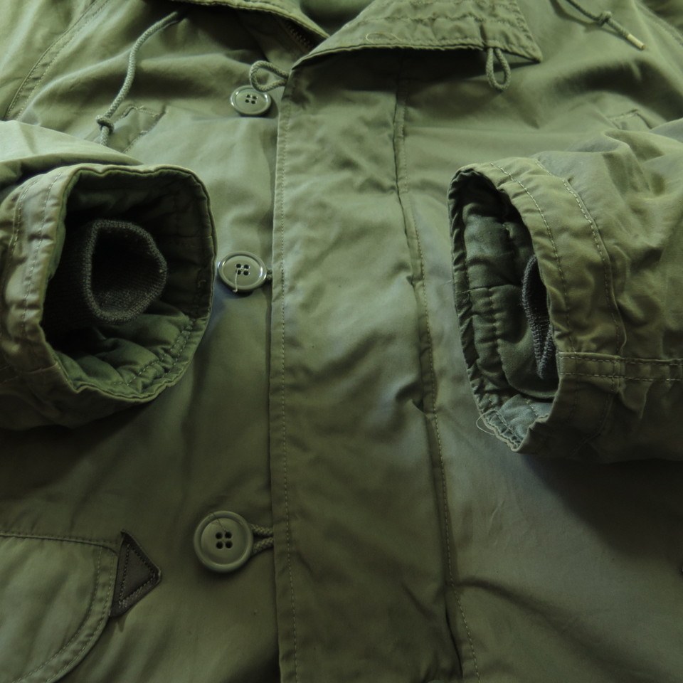 Vintage 70s N-3B Parka Mens L Military Snorkel Coat USA Sage Green ...