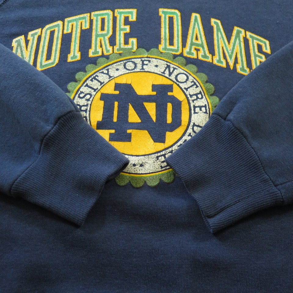 Vintage 70s Notre Dame Champion Blue Bar Sweatshirt L University