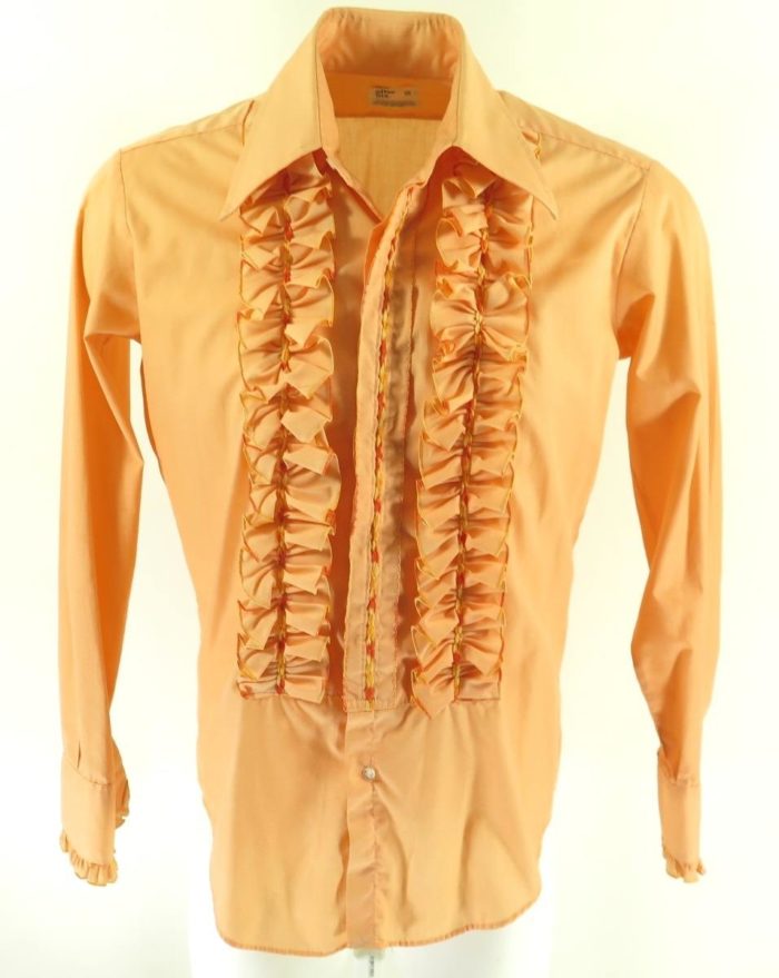 Vintage 70s After Six Ruffle Tuxedo Shirt Mens 15.5/34 White USA Made ...