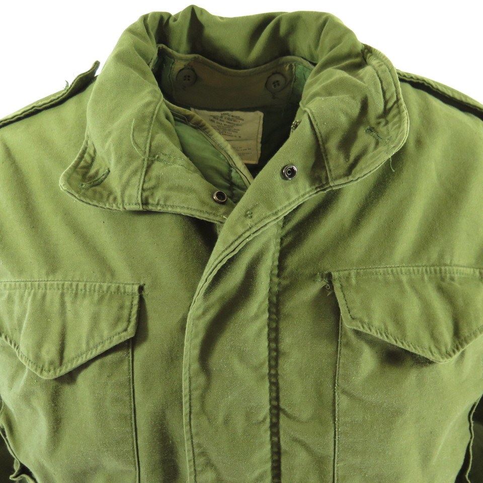 Vintage 70s Alpha Industries M-65 Field Jacket L Military USA ...