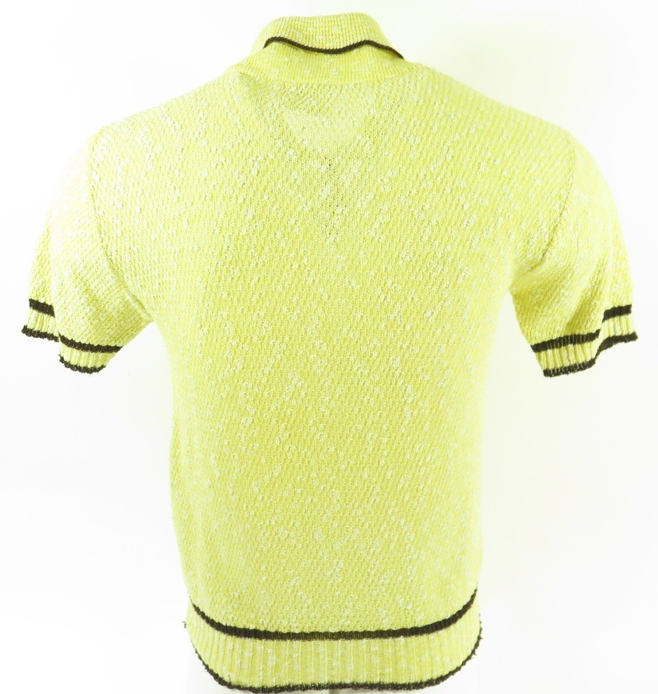 Vintage 70s Montgomery Ward Shirt Mens M Yellow 50/50 Knit | The ...