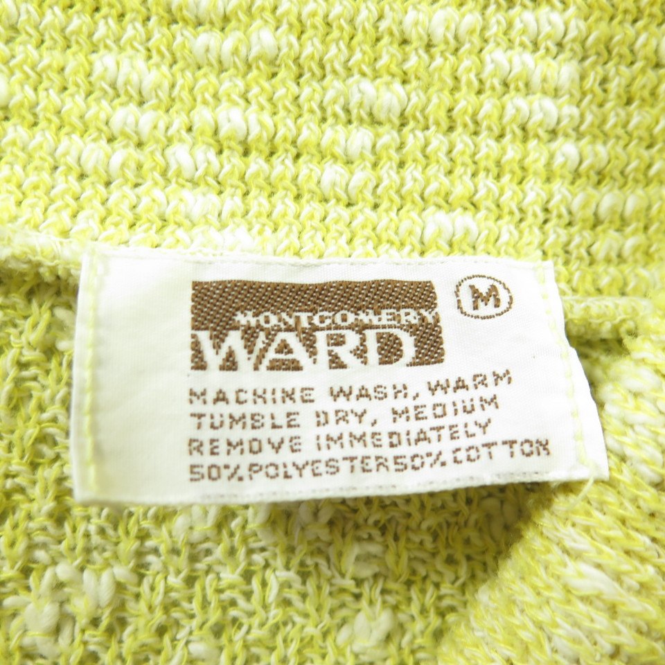 Vintage 70s Montgomery Ward Shirt Mens M Yellow 50/50 Knit | The ...