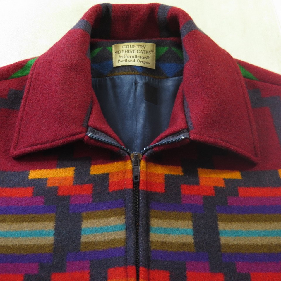 Vintage 70s Pendleton Southwestern Jacket Mens S Country Sophisticates ...