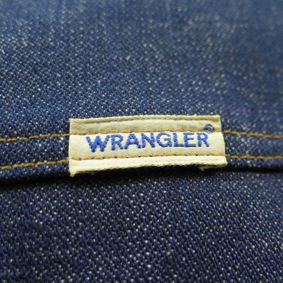 Vintage 70s Wrangler Vest XLarge Deadstock Sanforized Denim | The Clothing  Vault