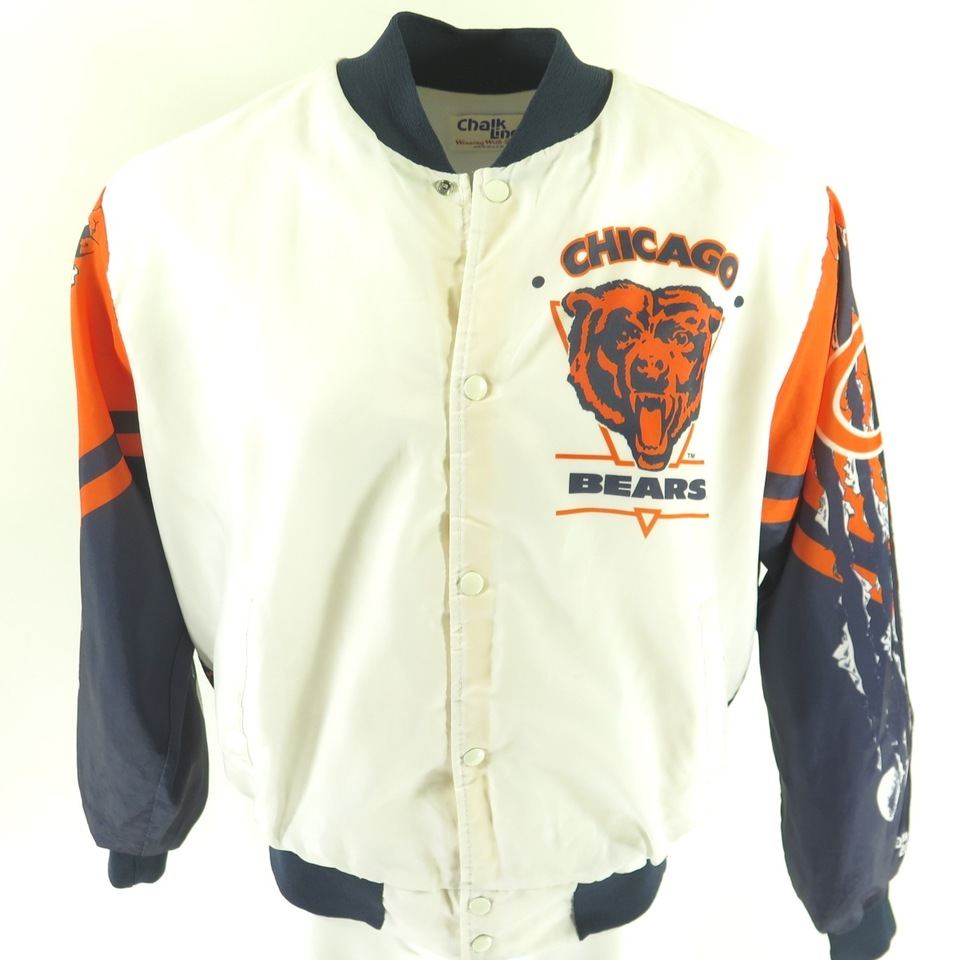 Vintage 80s Chicago Bears Chalk Line Jacket XL NFL Football Ditka Era ...