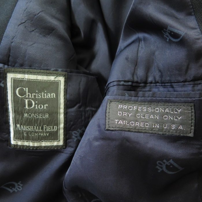 Vintage 80s Christian Dior Sport Coat Blazer 42 Long or L Blue Double ...