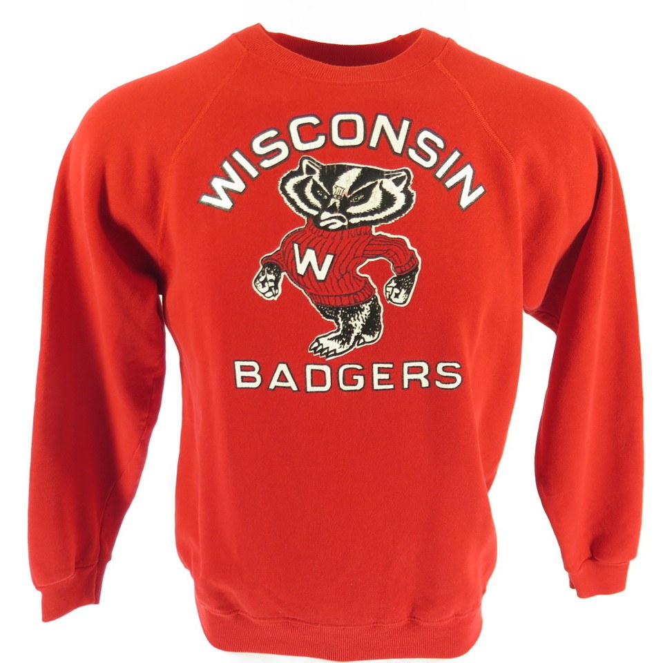 Vintage 80s Wisconsin Badgers Sweatshirt Mens L Deadstock 50/50 University  Hanes