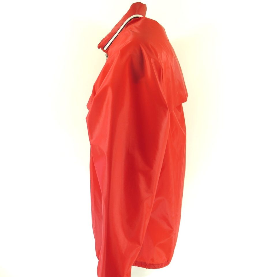 Vintage 80s KWay Windbreaker Jacket Mens L Deadstock Red Canadian Made