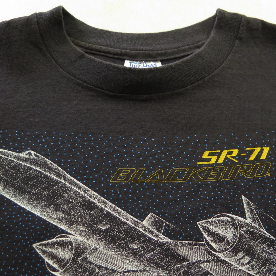 Vintage 80s SR-71 Black Bird Champion T-Shirt L Deadstock Tuff-Ones Jet  Airplane | The Clothing Vault