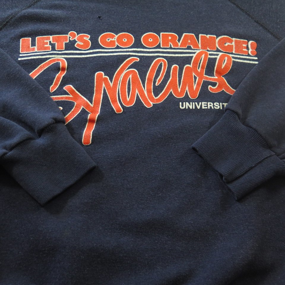 Vintage 80s Syracuse University Sweatshirt XL Velva Sheen Lets Go ...