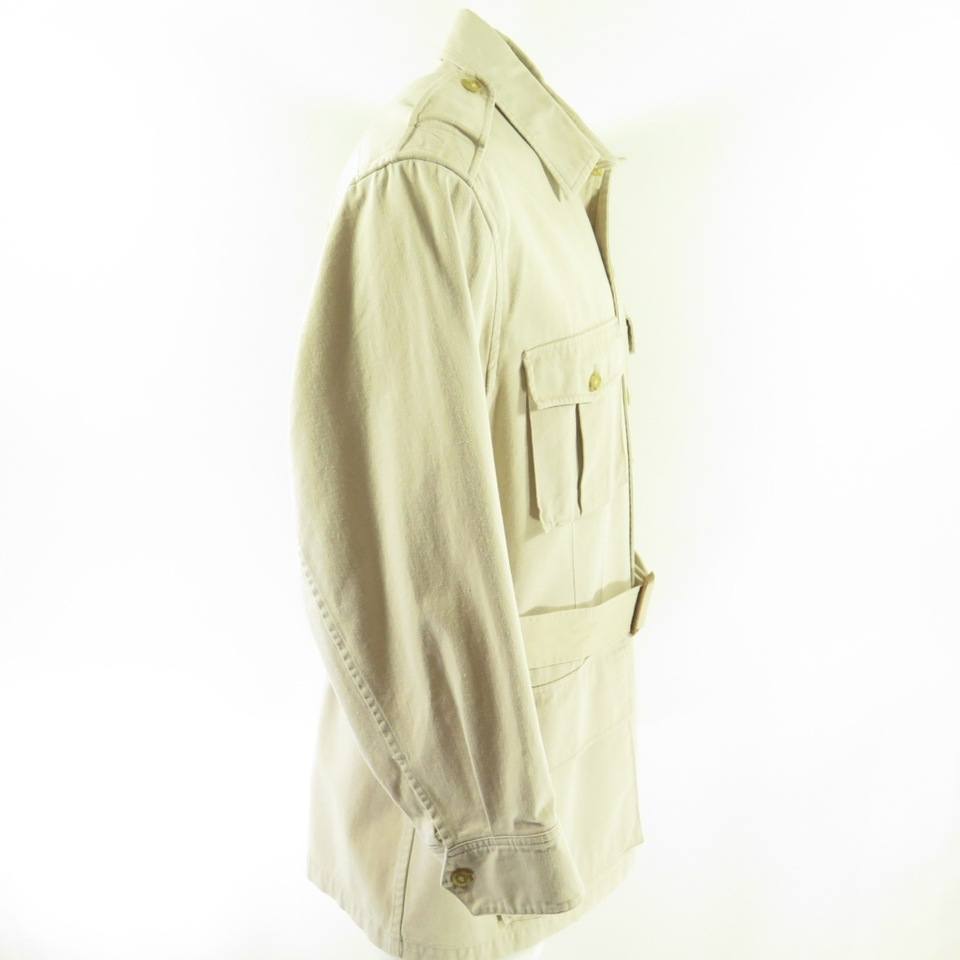 Vintage 80s Banana Republic Safari Coat Mens M Deadstock Field Jacket ...